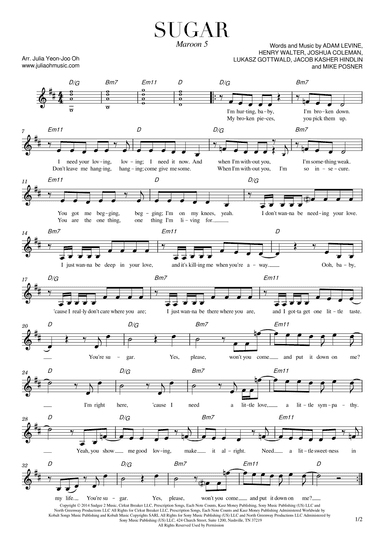 Sugar (arr. JULIA OH MUSIC | Julia Yeon-Joo Oh)
