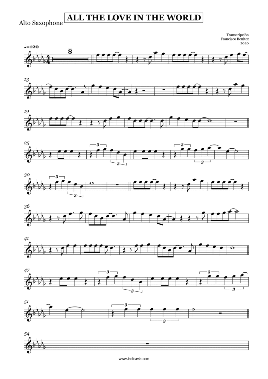 All The Love (arr. Francisco Benitez)