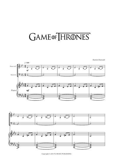 Game Of Thrones (arr. Cadenza Editions)