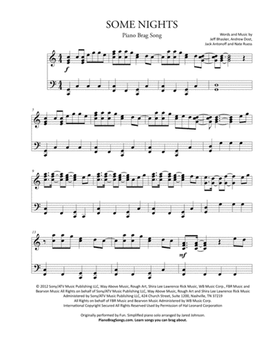 Some Nights (arr. Jared Johnson)