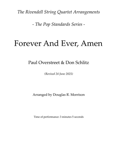 Forever And Ever, Amen (arr. Douglas R. Morrison)