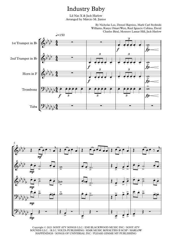 Industry Baby (arr. Márcio Moreira Júnior)