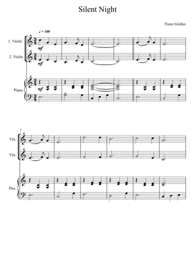 Franz Gruber - Silent Night (Violin Duo) (arr. André Laitano)