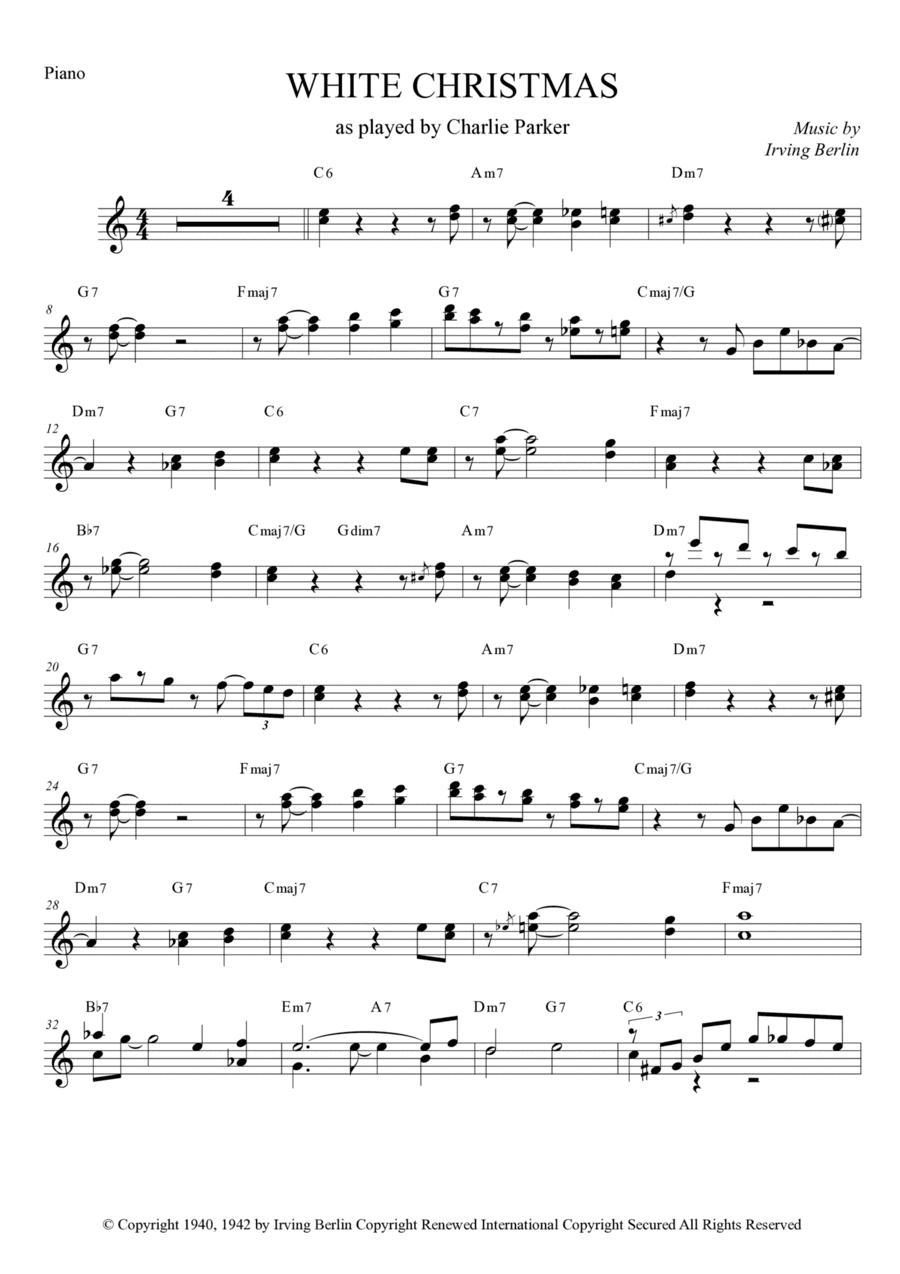 White Christmas (arr. The Sheet Music Library)