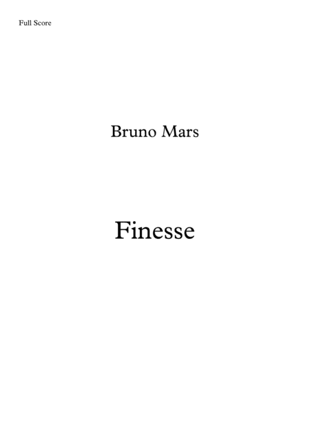 Finesse (arr. Leandro Cardoso)