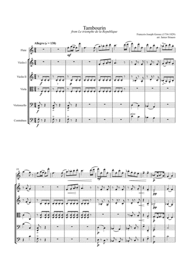 Tambourin - from Le triomphe de la Republique for flute and orchestra (arr. James Strauss)