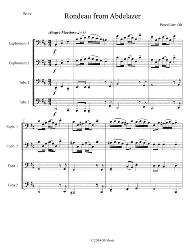 Rondo from Abdelazer for tuba quartet (arr. Tim Olt)