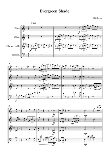 Evergreen Shade - Wind Quartet