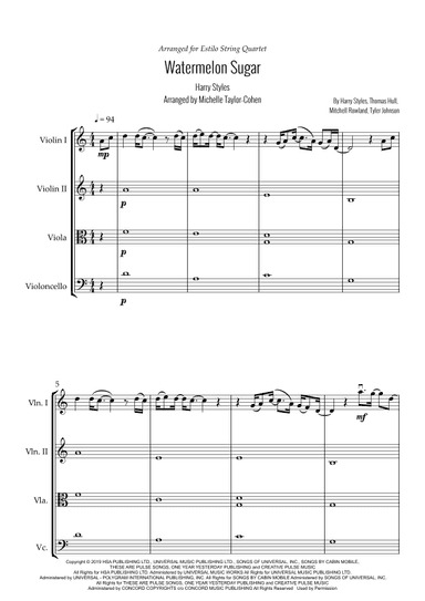 Watermelon Sugar (arr. Michelle Taylor-Cohen)