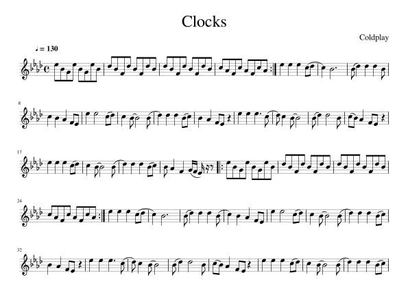 Clocks (arr. Julia Mills)