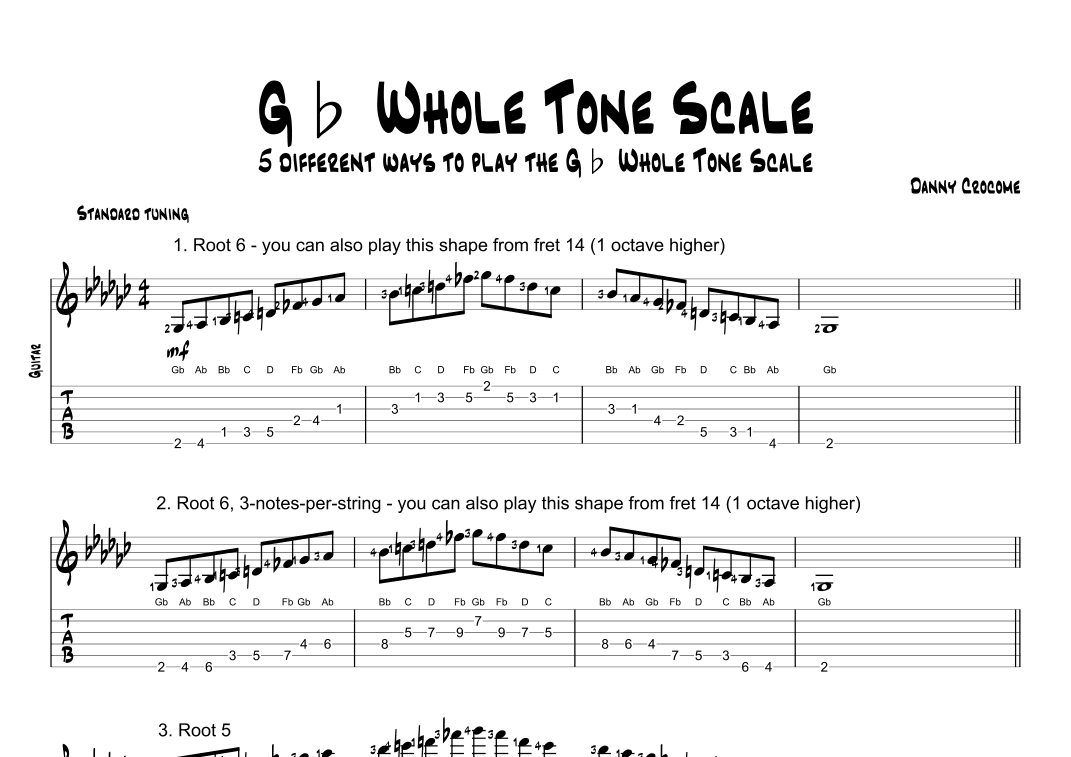 Gb Whole Tone Scale (5 Ways to Play)