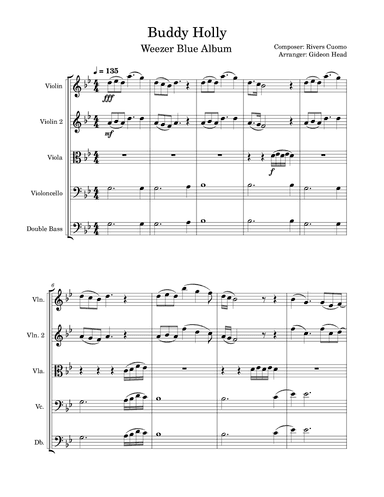 Buddy Holly (arr. Gideon Head)