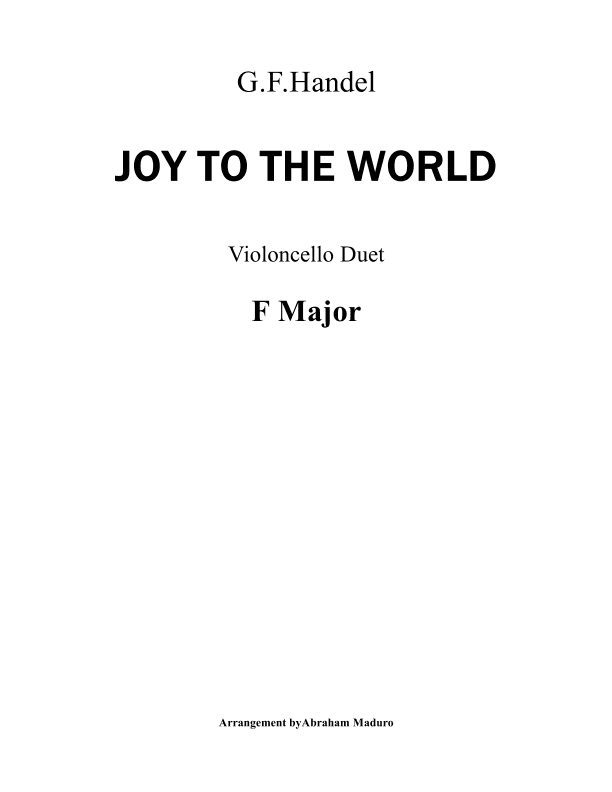 Joy To The World Violoncello Duet (arr. Abraham Maduro)