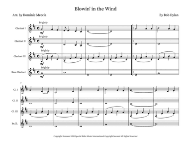 Blowin' In The Wind (arr. Dominic Meccia)