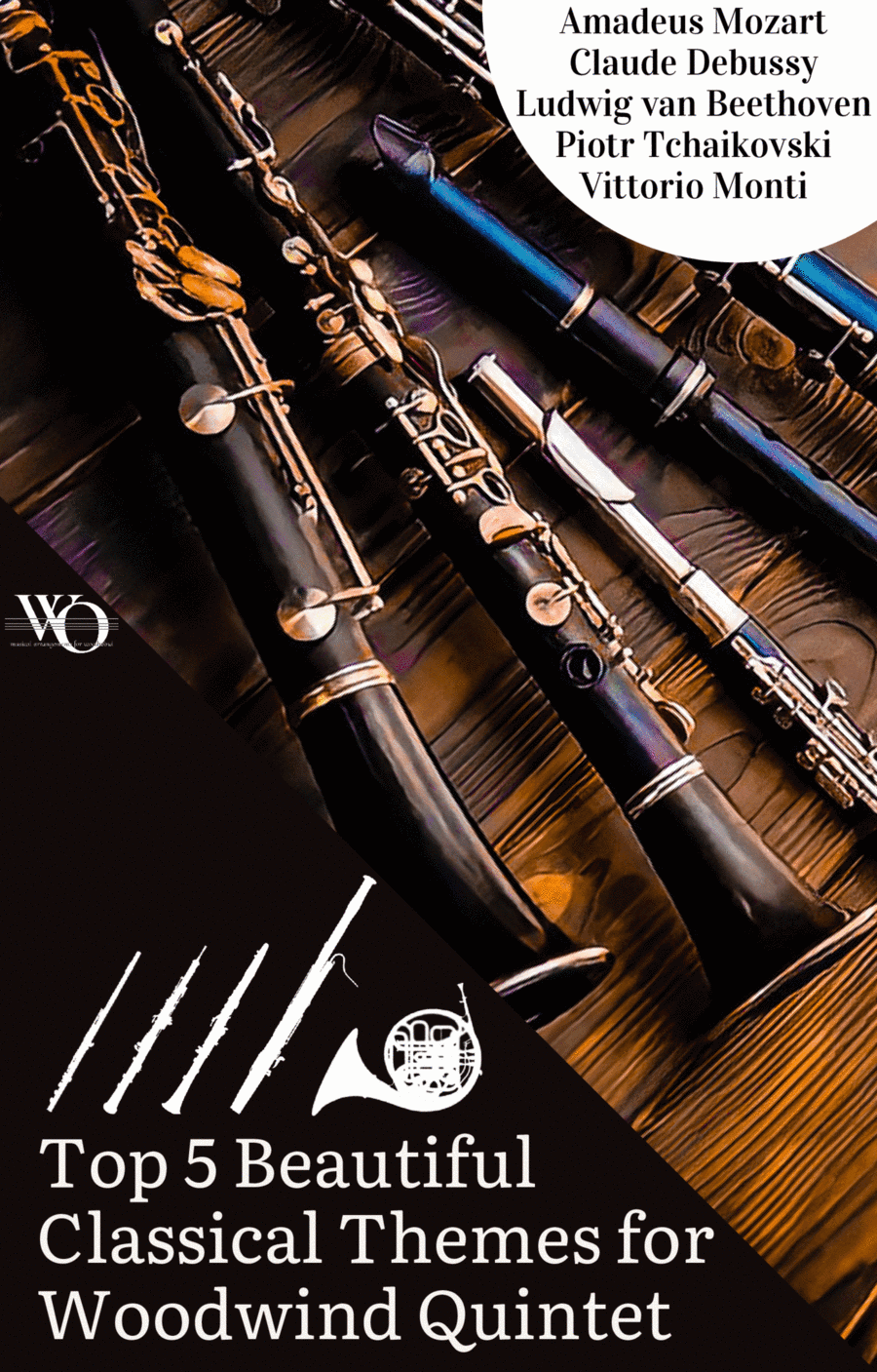 Top 5 Beautiful Classical Themes for Woodwind Quintet - 1st Version (arr. Woods Only)