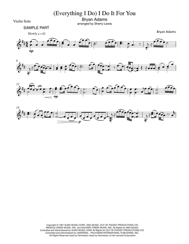 (Everything I Do) I Do It For You (arr. Sherry Lewis)