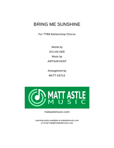 Bring Me Sunshine (arr. Matt Astle)