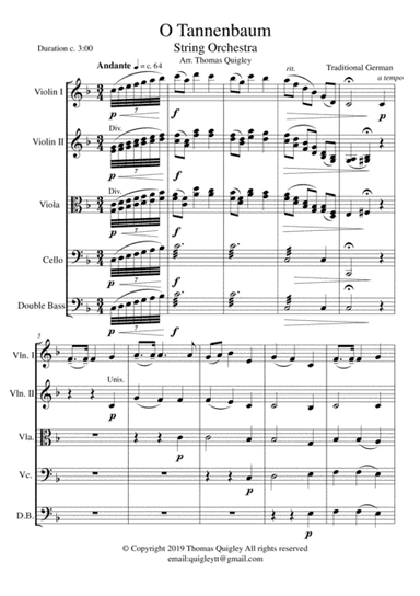 O Tannenbaum (arr. Thomas Quigley)