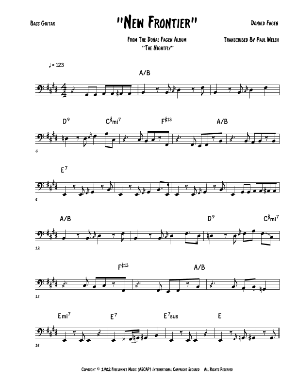 New Frontier (arr. Accubass)