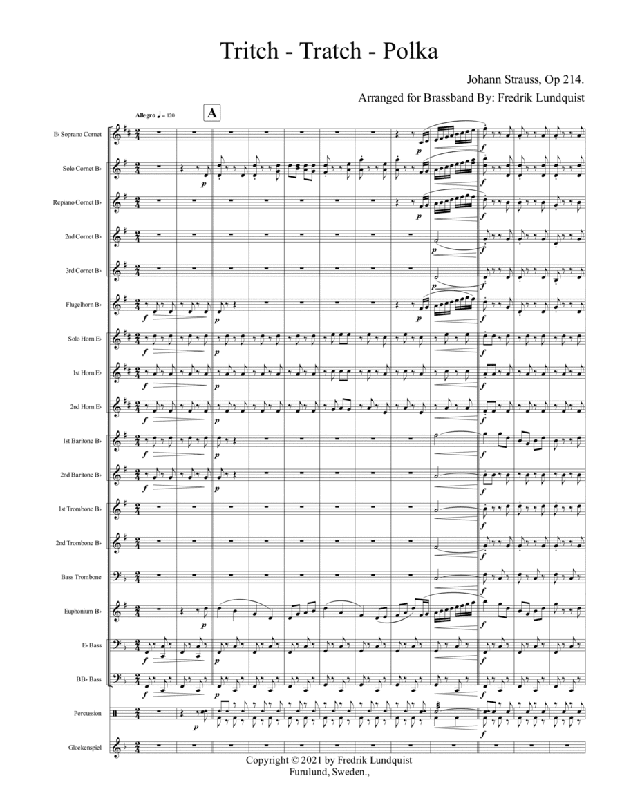 Tritch Tratch Polka - Brassband (arr. Fredrik Lundquist)