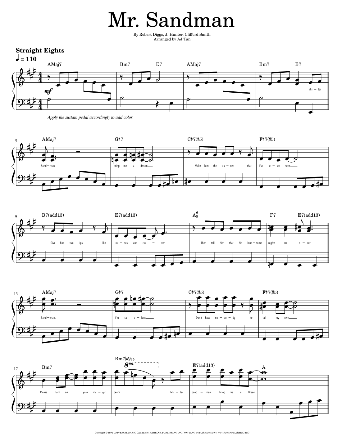 Mr. Sandman (arr. AJ Tan)