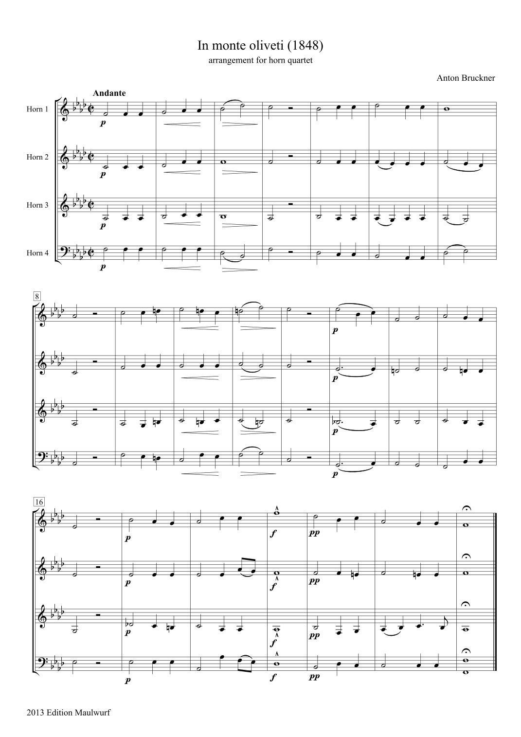 In monte oliveti (arr. Edition Maulwurf)