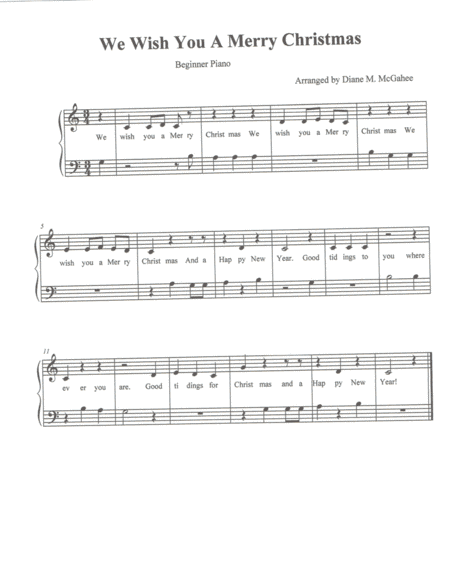 We Wish You A Merry Christmas (arr. Diane M. McGahee)