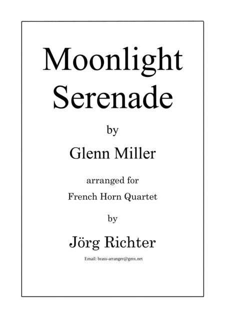 Moonlight Serenade (arr. Jörg Richter)