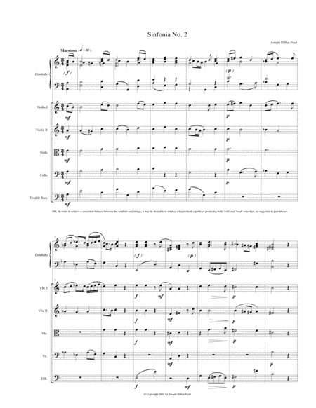 Sinfonia No. 2 for harpsichord and strings