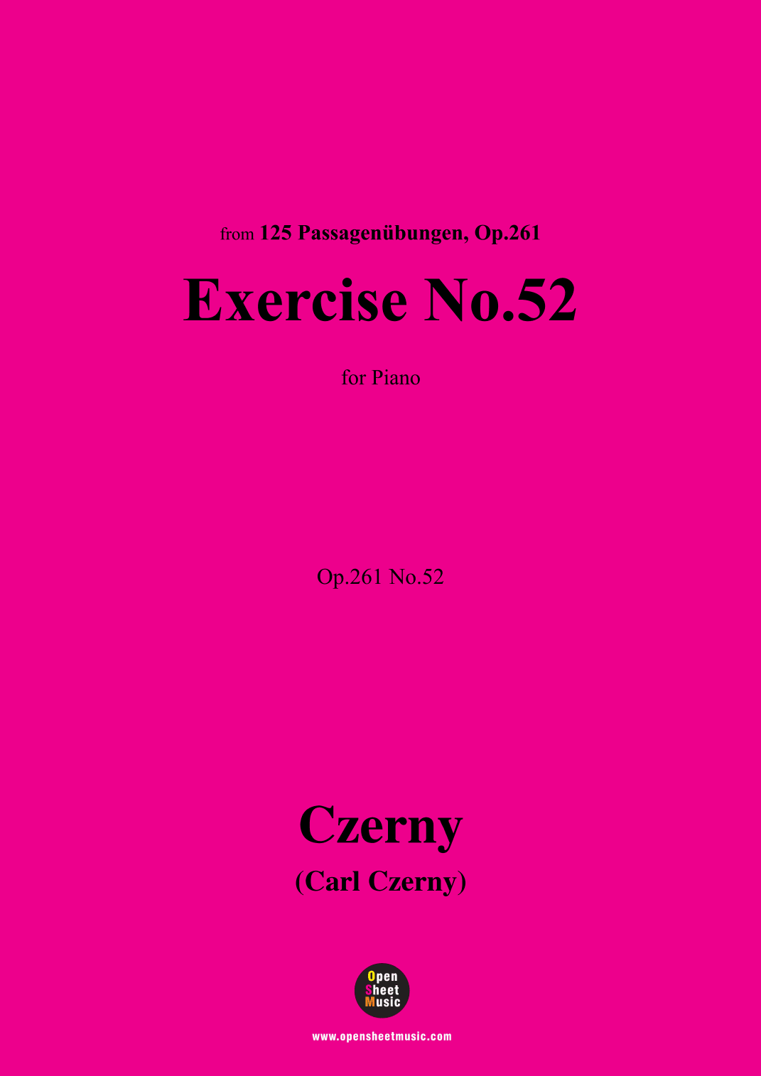 C. Czerny-Exercise No.52,Op.261 No.52 (arr. OSM Press)