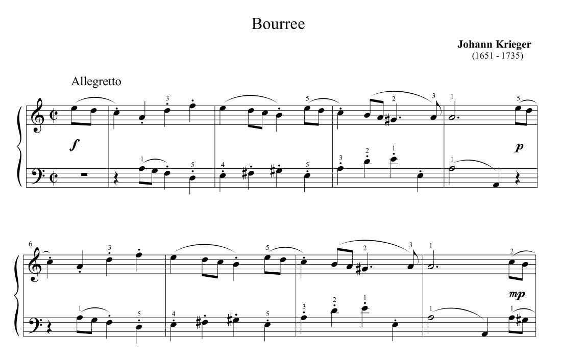 Krieger Bourree in A minor (arr. Ben Choupak)