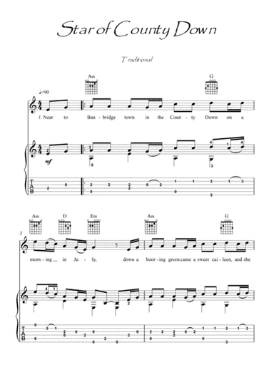 Star of County Down (arr. PianoSheetNow)
