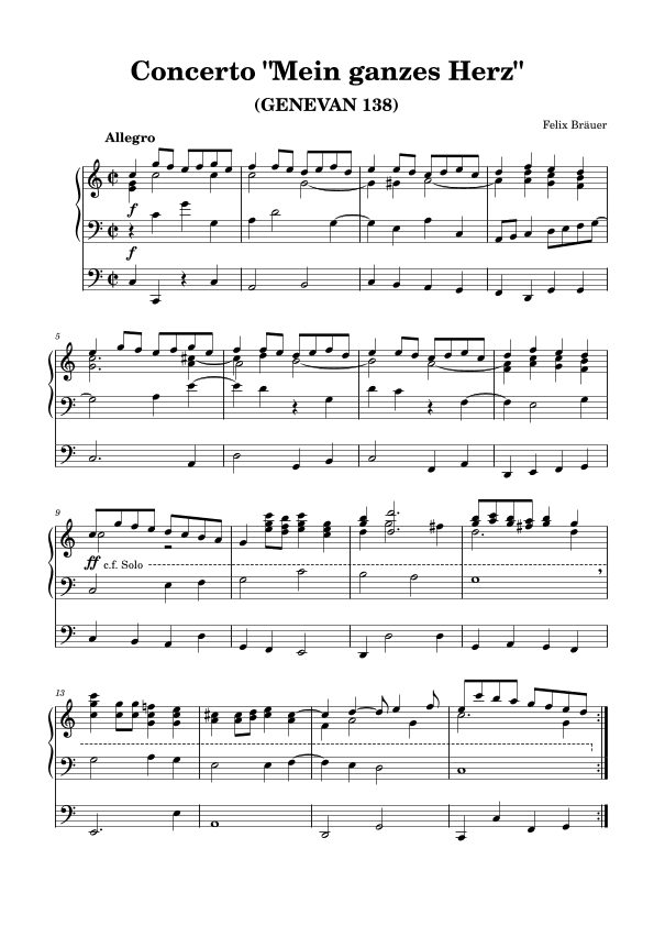 Concerto "Mein ganzes Herz" (GENEVAN 138)