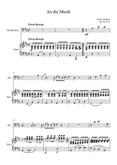 Franz Schubert -  An die Musik (Double Bass Solo) (arr. André Laitano)