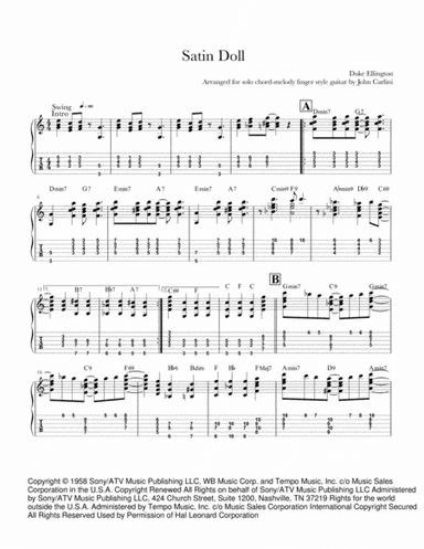 Satin Doll (arr. John Carlini)