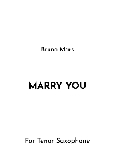 Marry You (arr. Jireh J.)