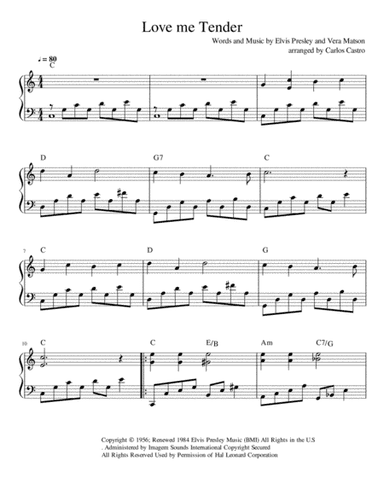 Love Me Tender (arr. Carlos Castro)