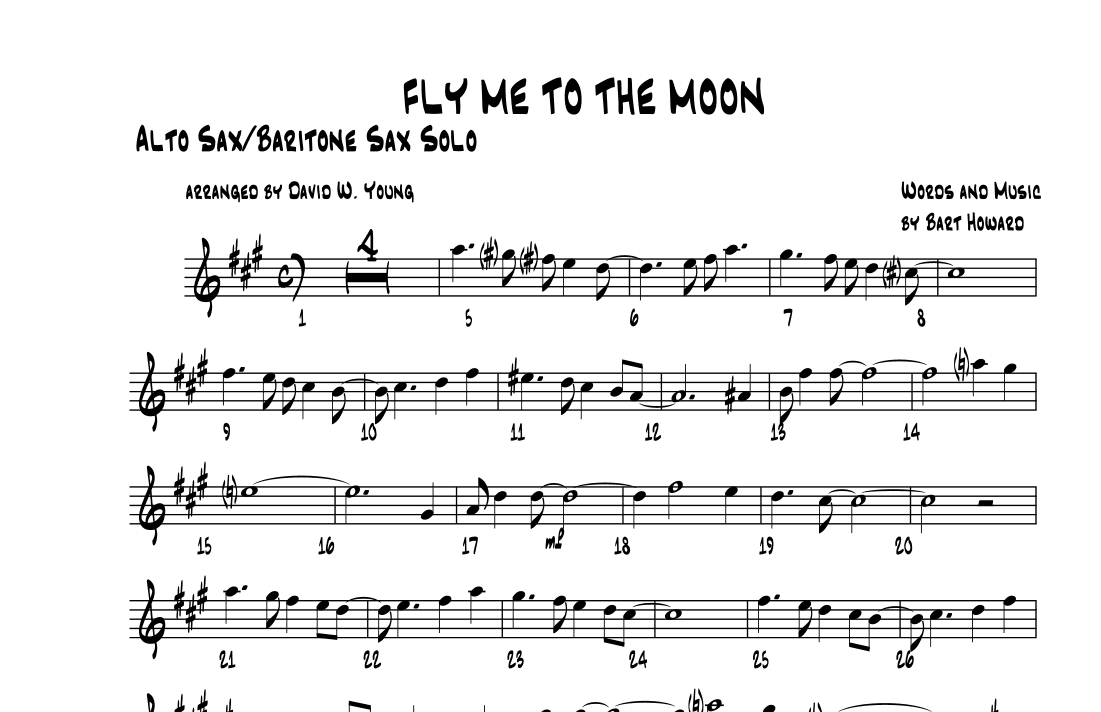 Fly Me To The Moon (in Other Words) (arr. David W. Young)