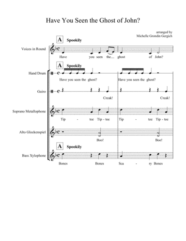 Have You Seen the Ghost of John? (Orff Instruments)
