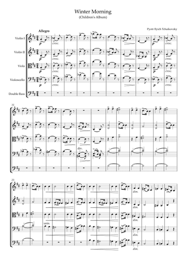 Winter Morning  (Children's Album) (arr. Y.A.)