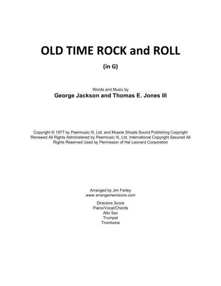 Old Time Rock & Roll (arr. Jim Farley)