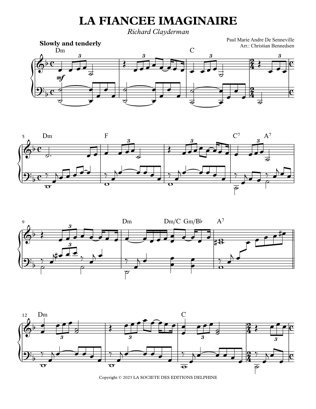 Fiancee Imaginaire (arr. Christian Bennedsen)