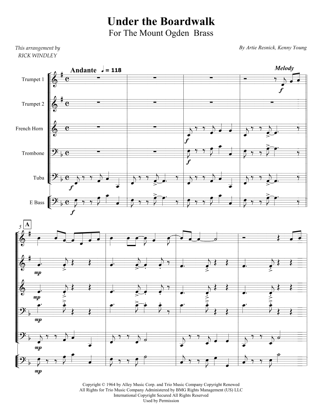 Under The Boardwalk (arr. Rick Windley)