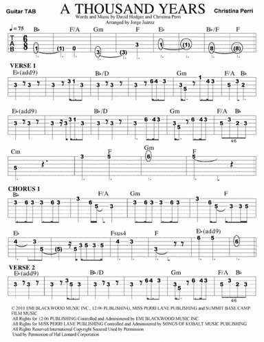 A Thousand Years (arr. Jorge Juárez)