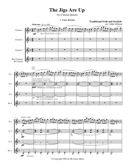 The Jigs are Up - Celtic Music for Clarinet Quartet (arr. John Gibson)
