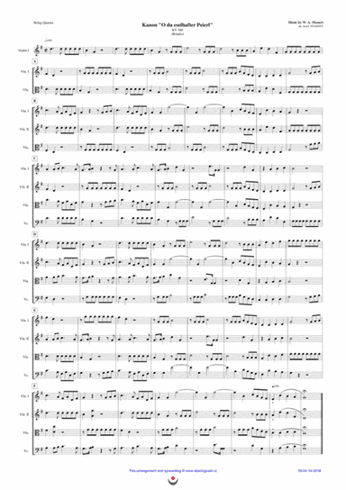 Canon Brindis (Mozart: "O du eselhafter Peierl") (arr. Josef STASTNY)