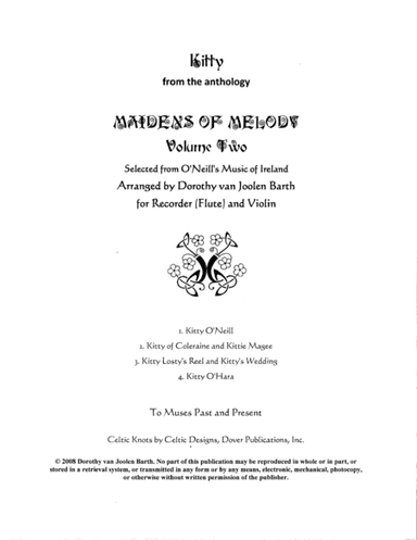 Kitty (4 Duos) (arr. Dorothy van Joolen Barth)