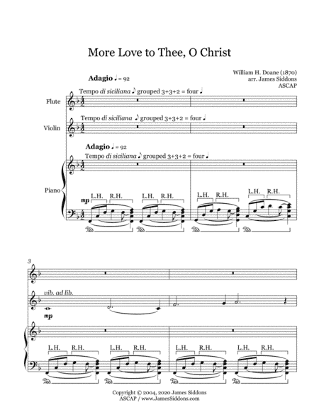 More Love to Thee, O Christ (arr. James Siddons)