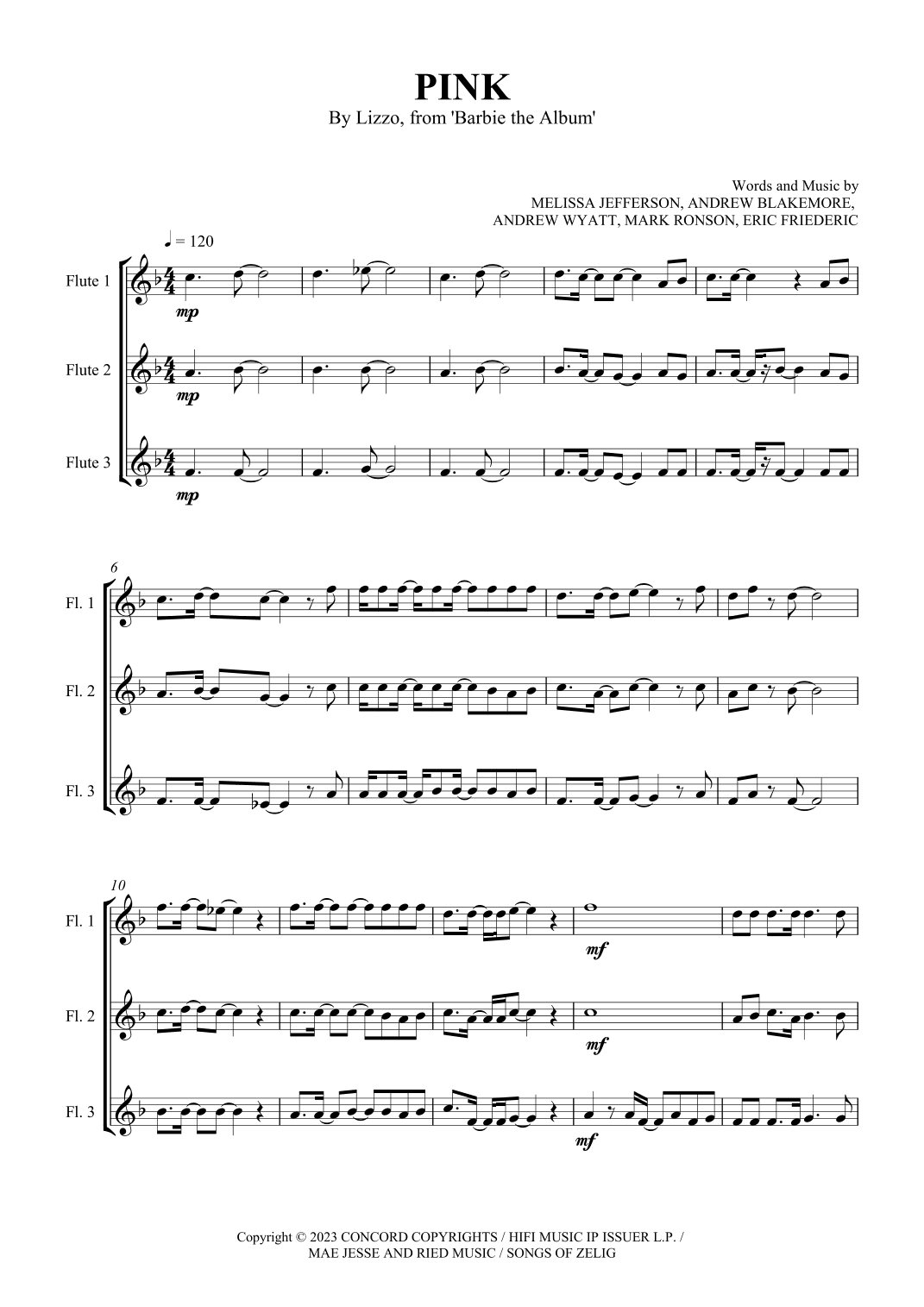 Pink (arr. SCMusic)