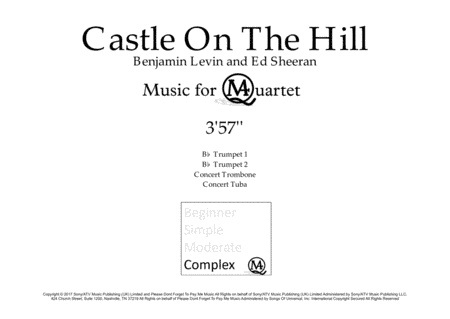 Castle On The Hill (arr. Music4Quartet)